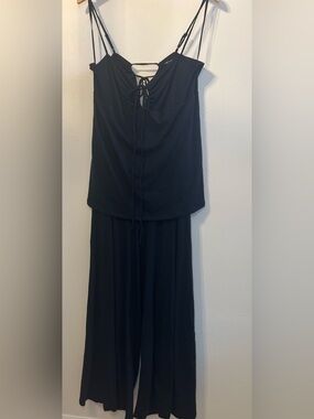 American Eagle Outfitters Black Wide-Leg Cami Jumpsuit